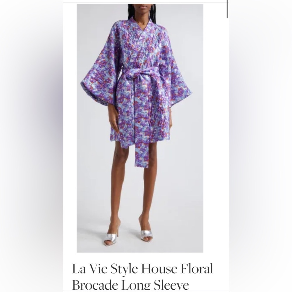 La Vie Style House brocade mini dress